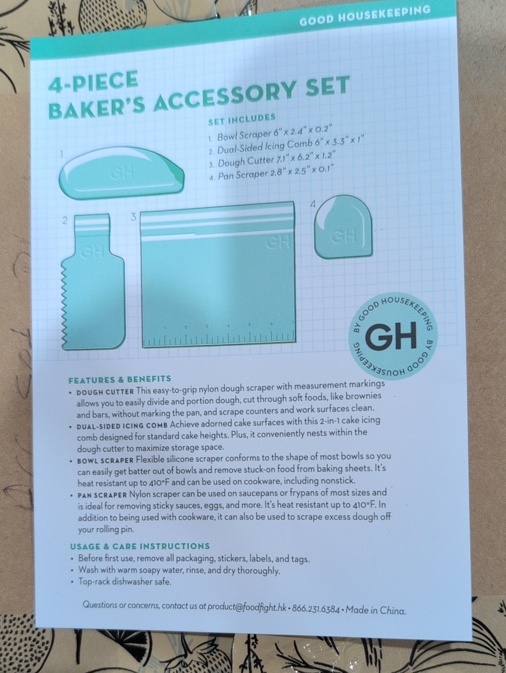4-Piece Baker's Accessory Set - Mint New In Box